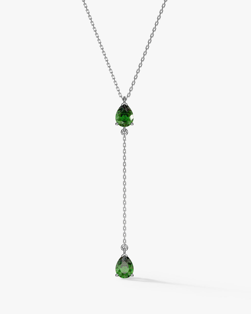 Pear Birthstone Drop Necklace