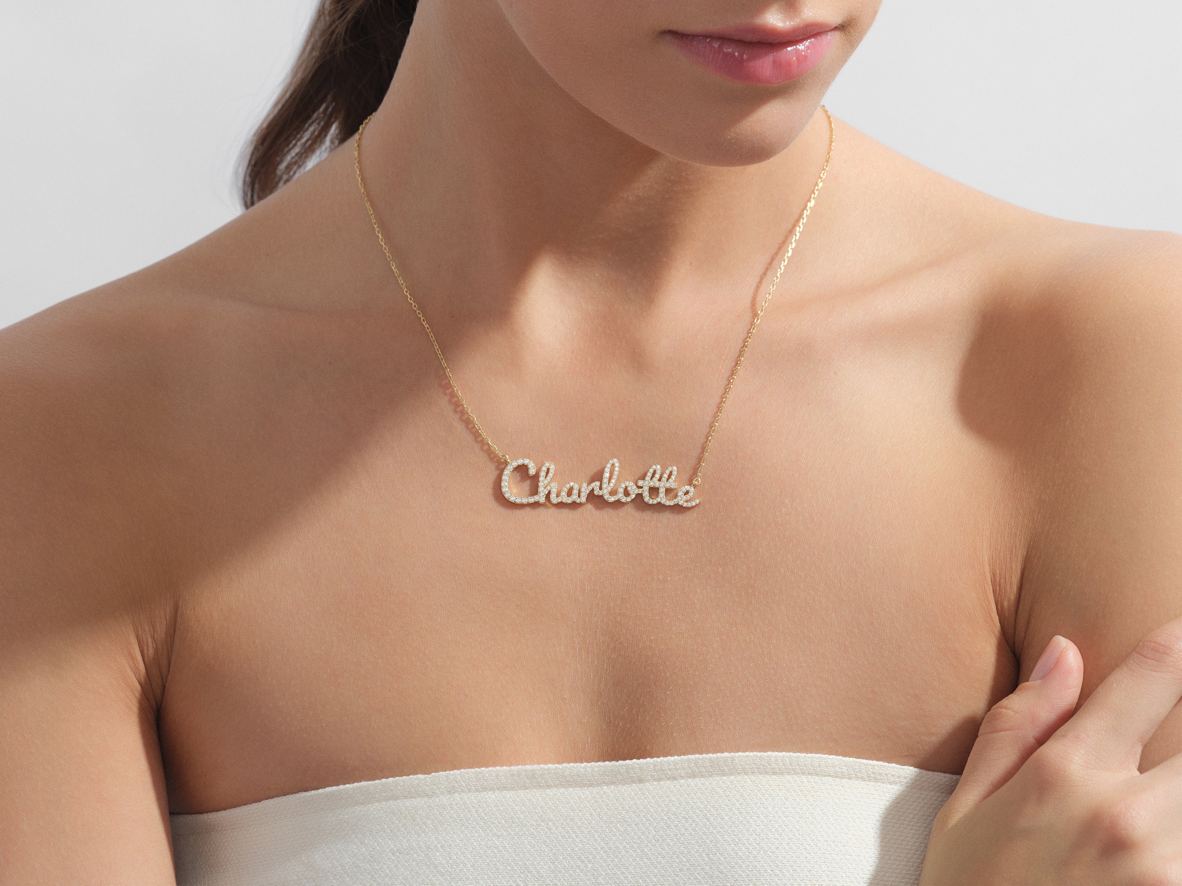 Pave Name Necklace