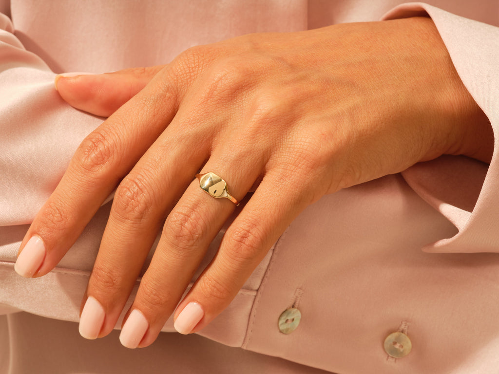 Dainty Personalized Signet Ring