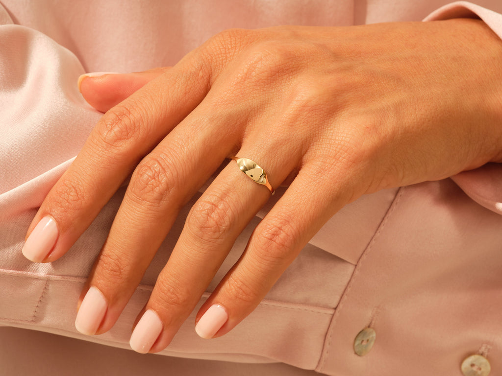 Dainty Personalized Signet Ring