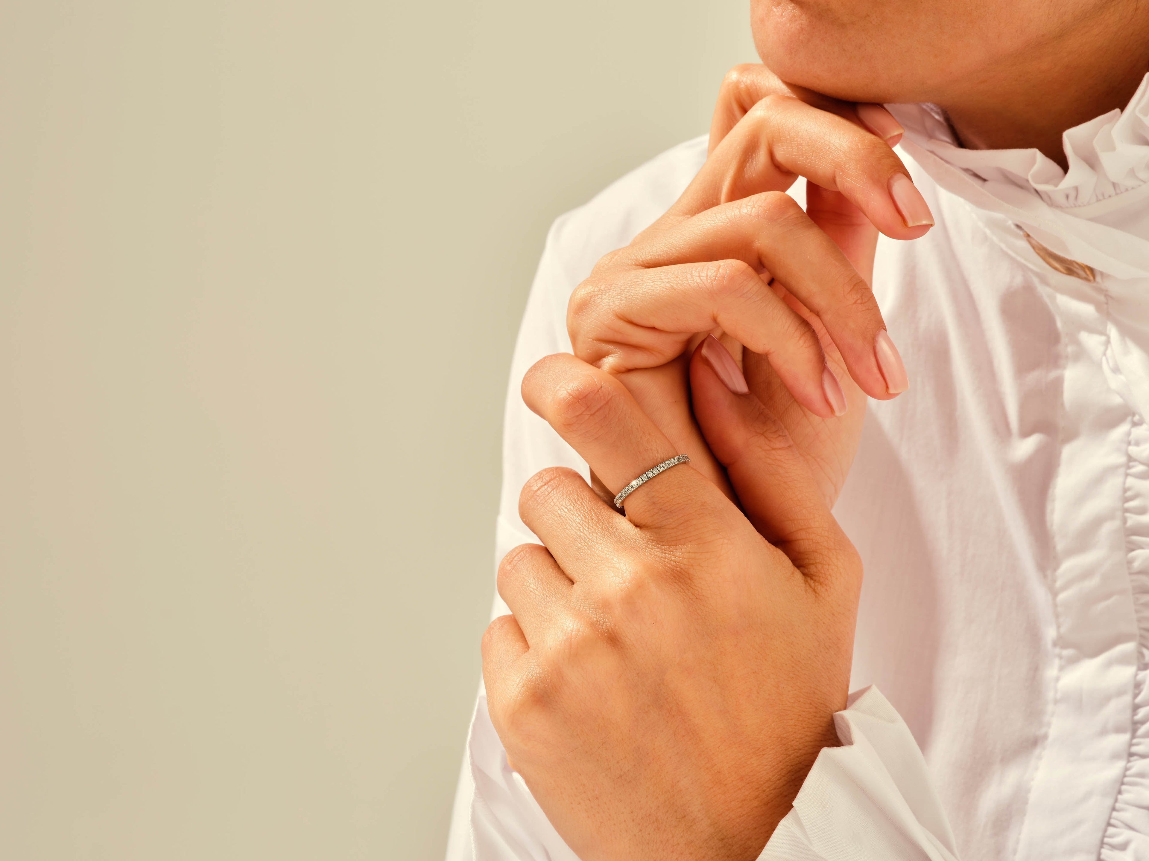 4-Prong Half Eternity Wedding Band (0.21 CT TW)