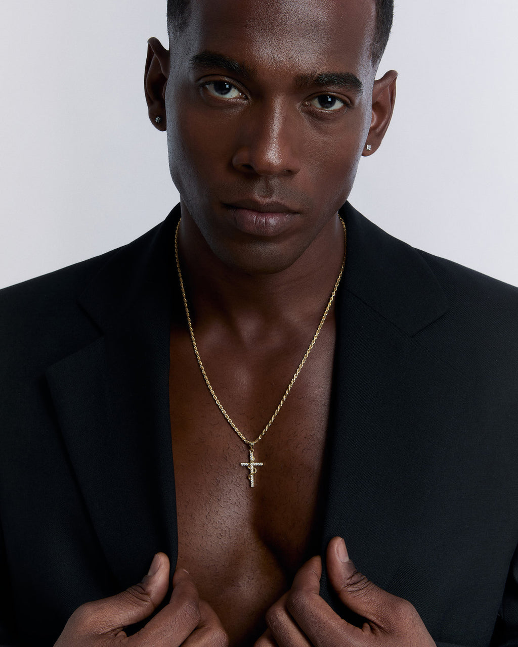 Serpent Cross Pendant Necklace - 18k Gold Vermeil