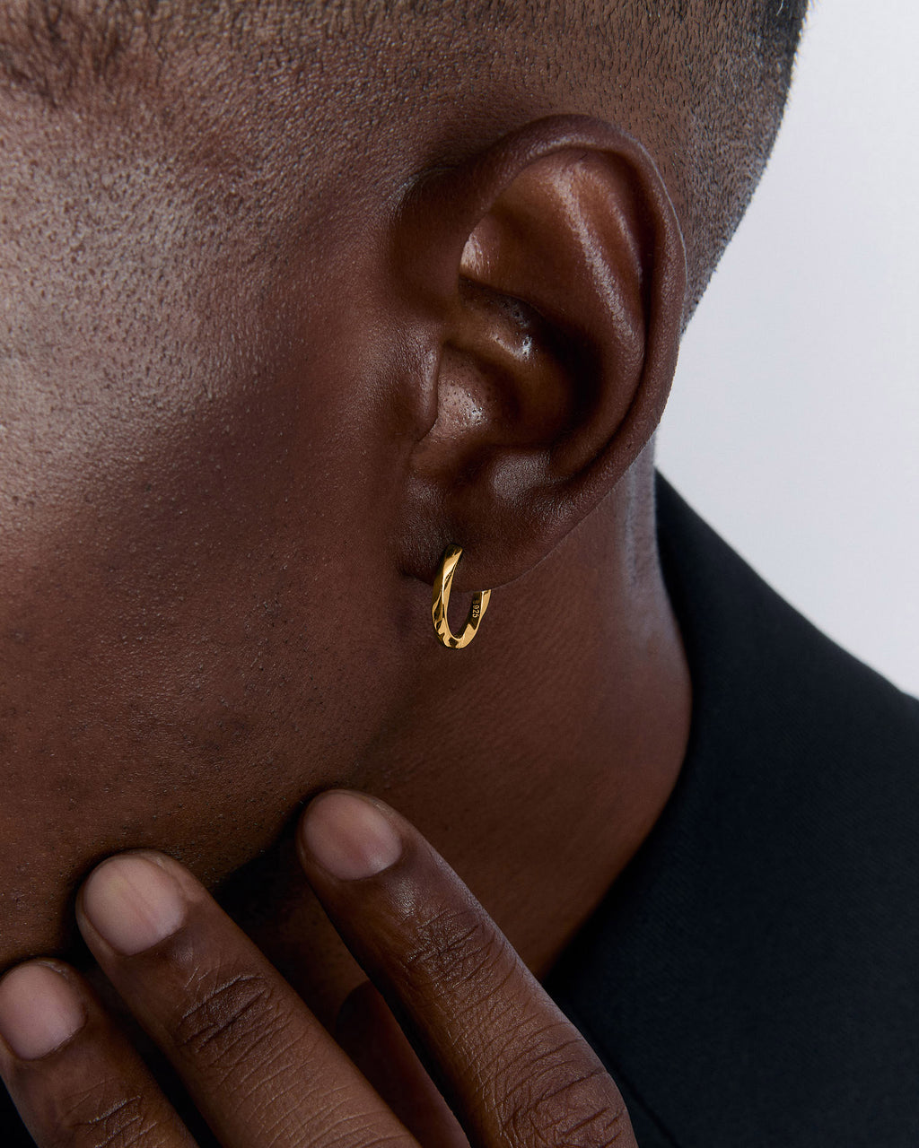 Hoop Earrings for Men - 18k Gold Vermeil