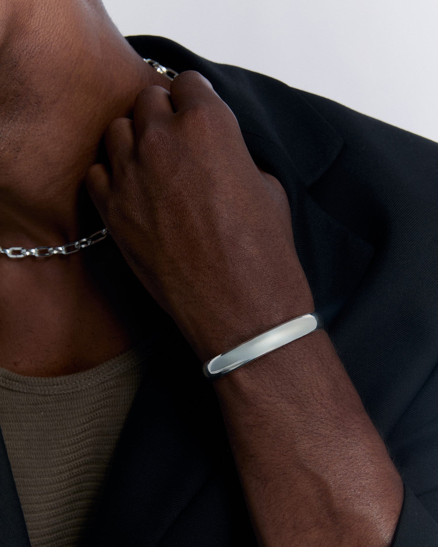 Adjustable Silver Cuff Bracelet - 925k Sterling Silver