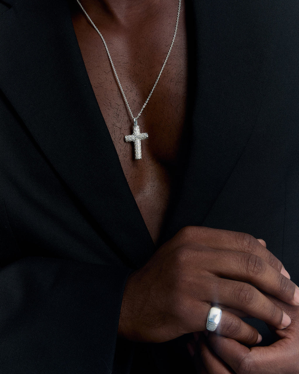 Square Signet Ring for Men - 925k Sterling Silver