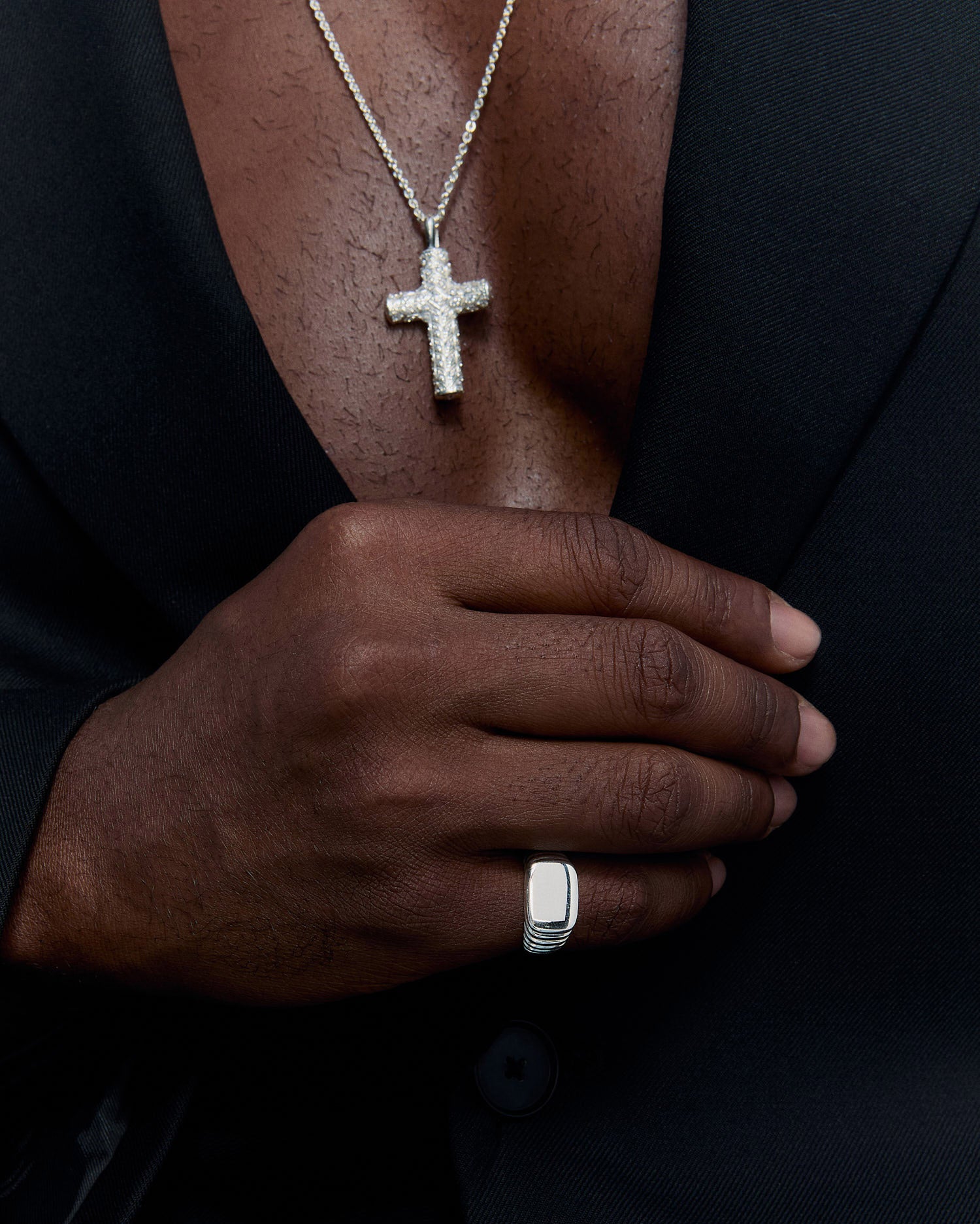 Square Signet Ring for Men - 925k Sterling Silver