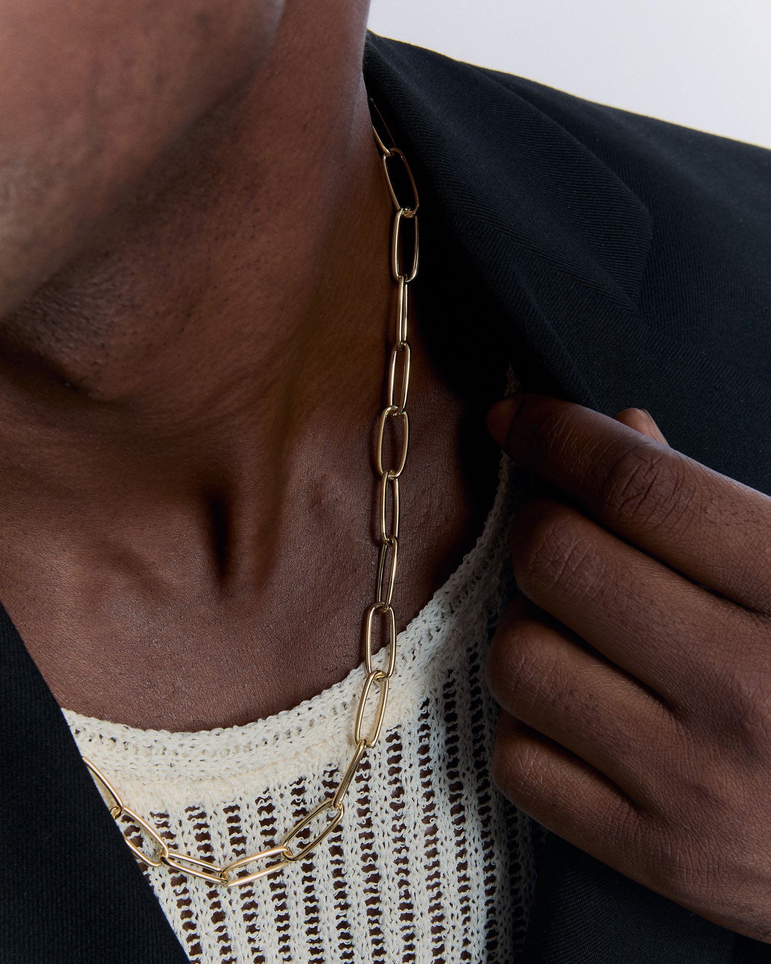 Bold Paper Clip Chain Necklace - 925k Sterling Silver