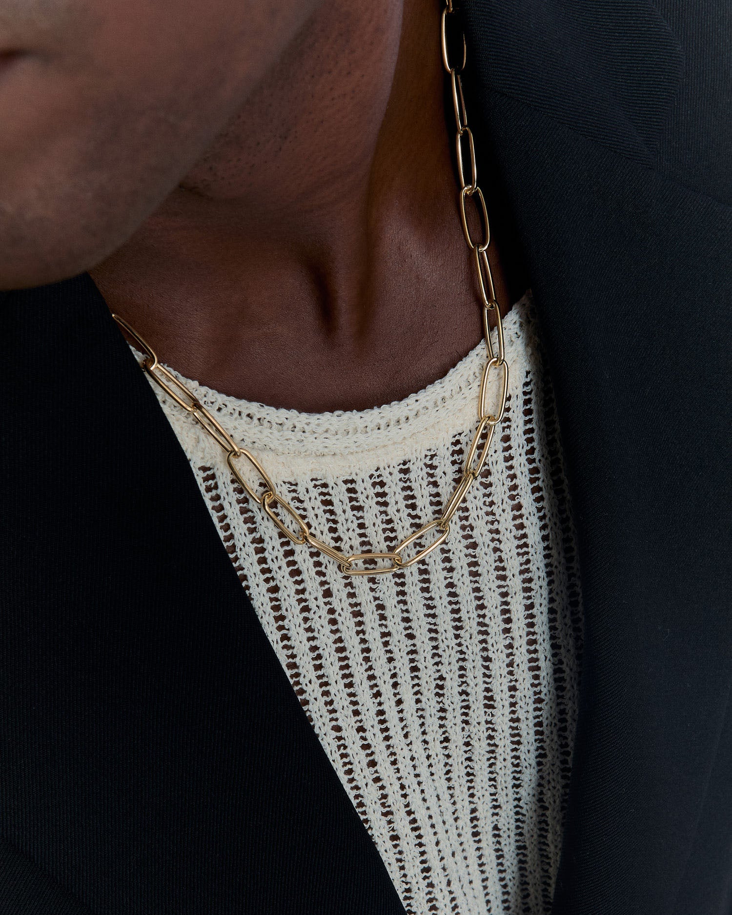 Bold Paper Clip Chain Necklace - 925k Sterling Silver