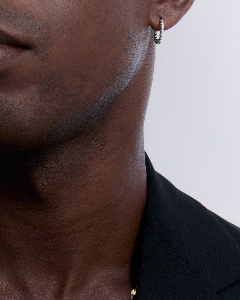 Twisted Detail Hoop Earrings - 925k Sterling Silver