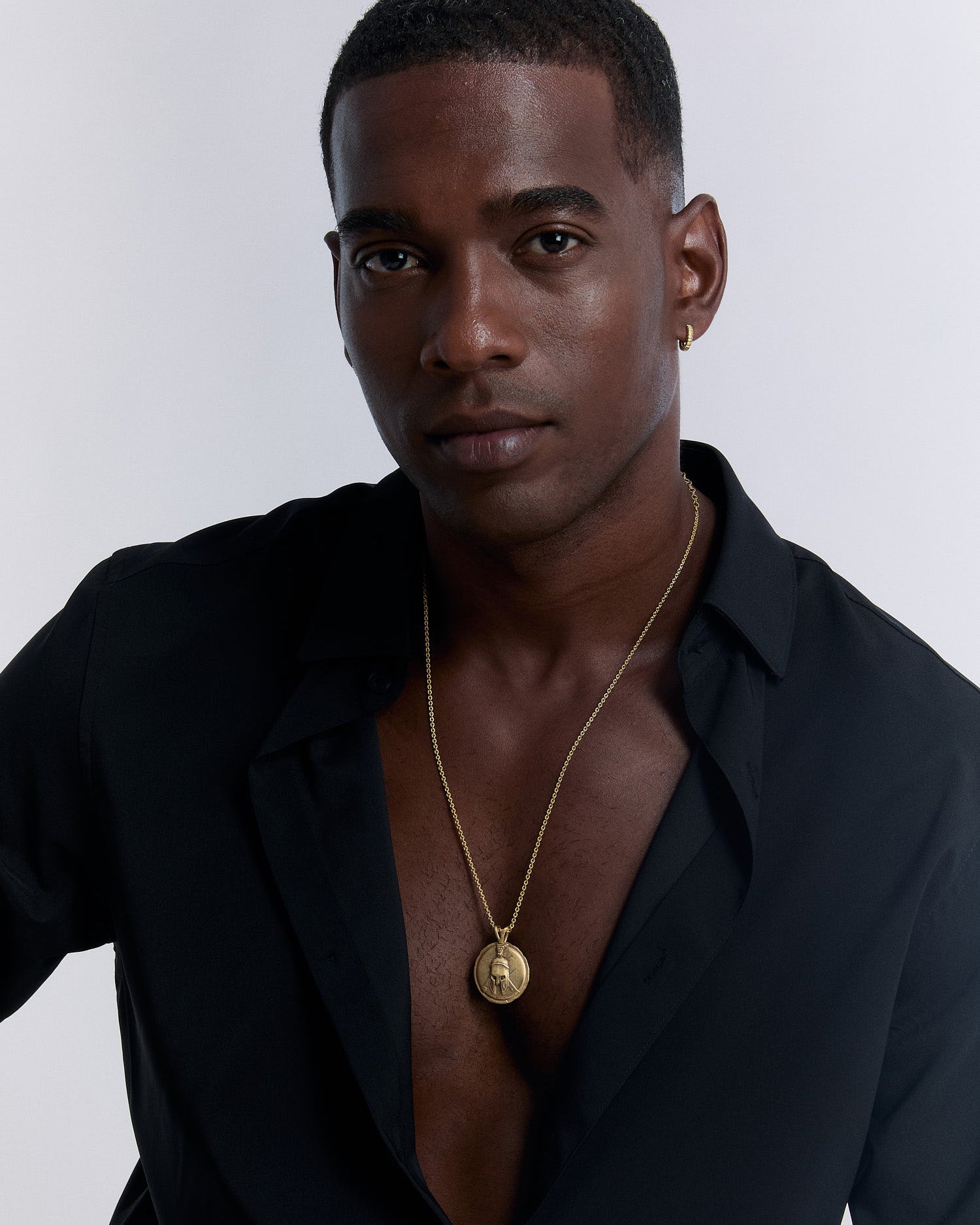 Men's Silver Spartan Necklace - 925k Sterling Silver