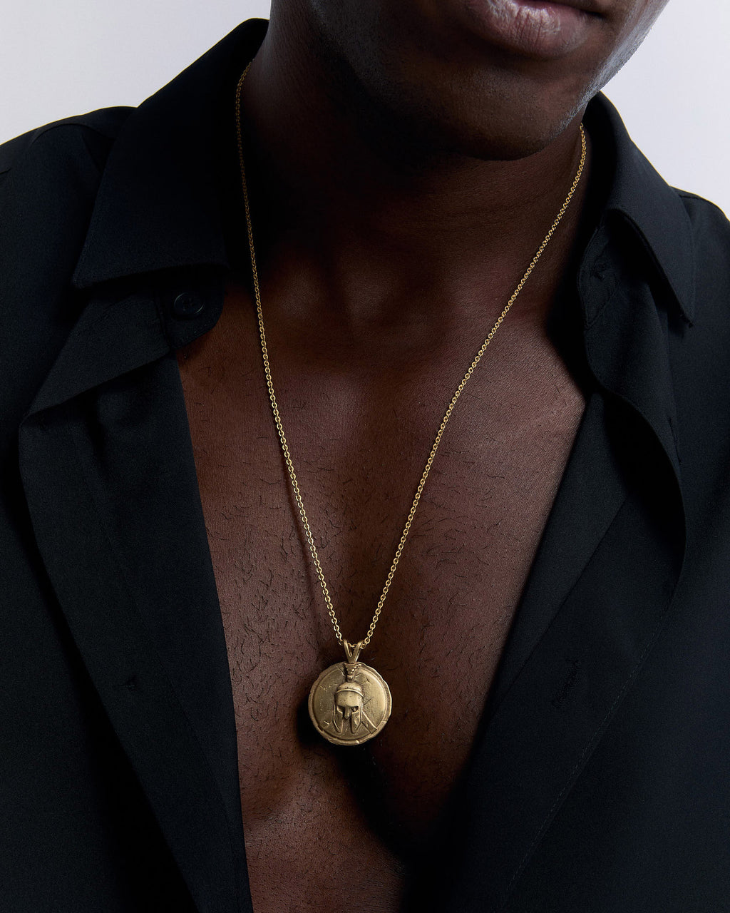Men's Silver Spartan Necklace - 925k Sterling Silver