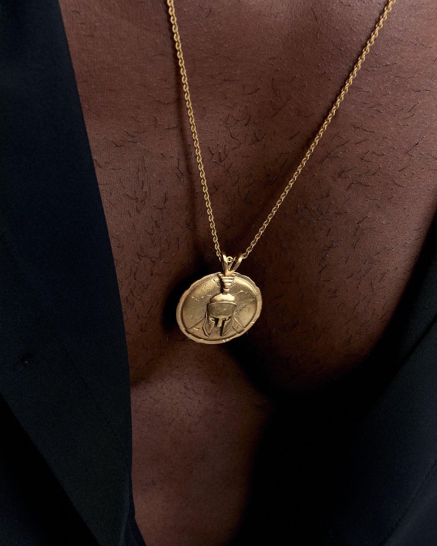 Men's Silver Spartan Necklace - 925k Sterling Silver
