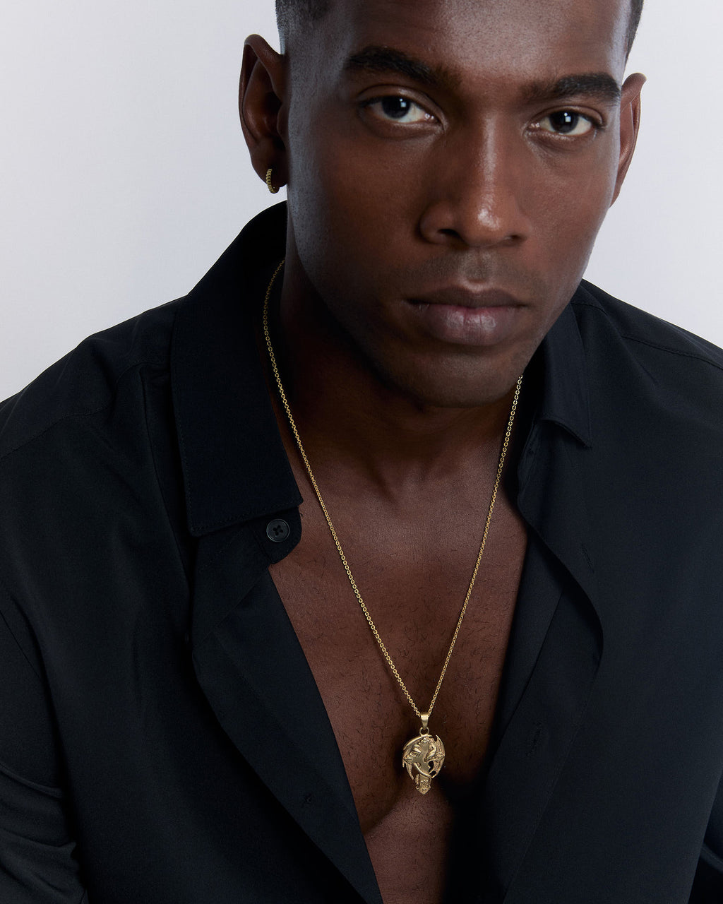 Flying Dragon Sword Cross Necklace - 925k Sterling Silver