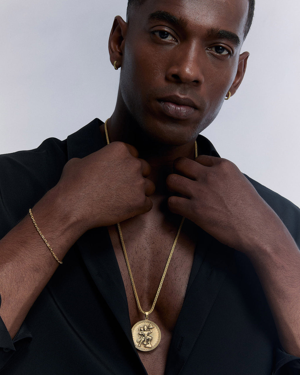 Hanuman Medallion Necklace - 925k Sterling Silver