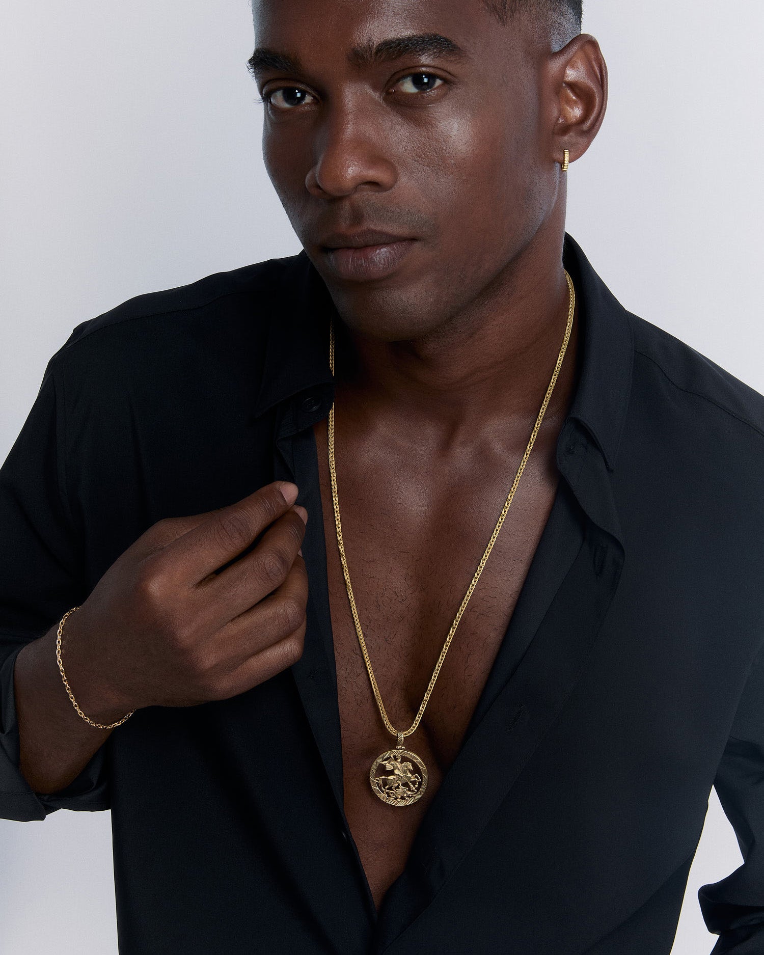 Silver Saint George Necklace - 18k Gold Vermeil