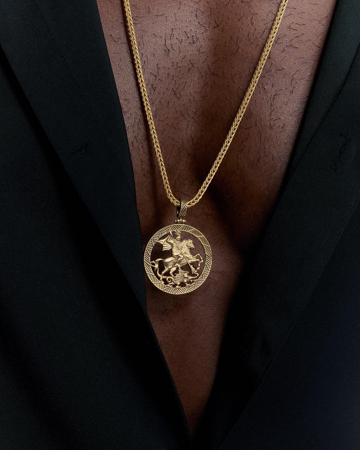 Silver Saint George Necklace - 18k Gold Vermeil