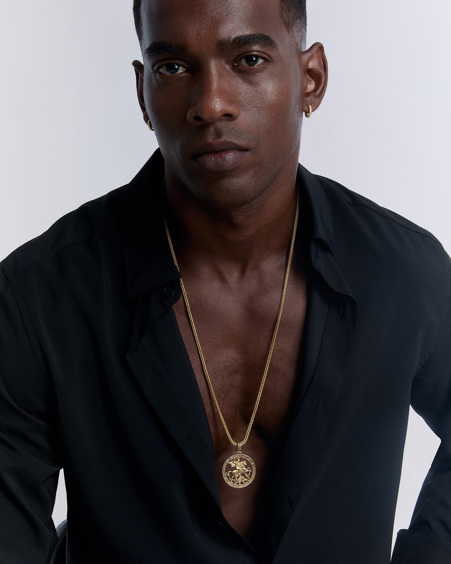 Silver Saint George Necklace - 18k Gold Vermeil