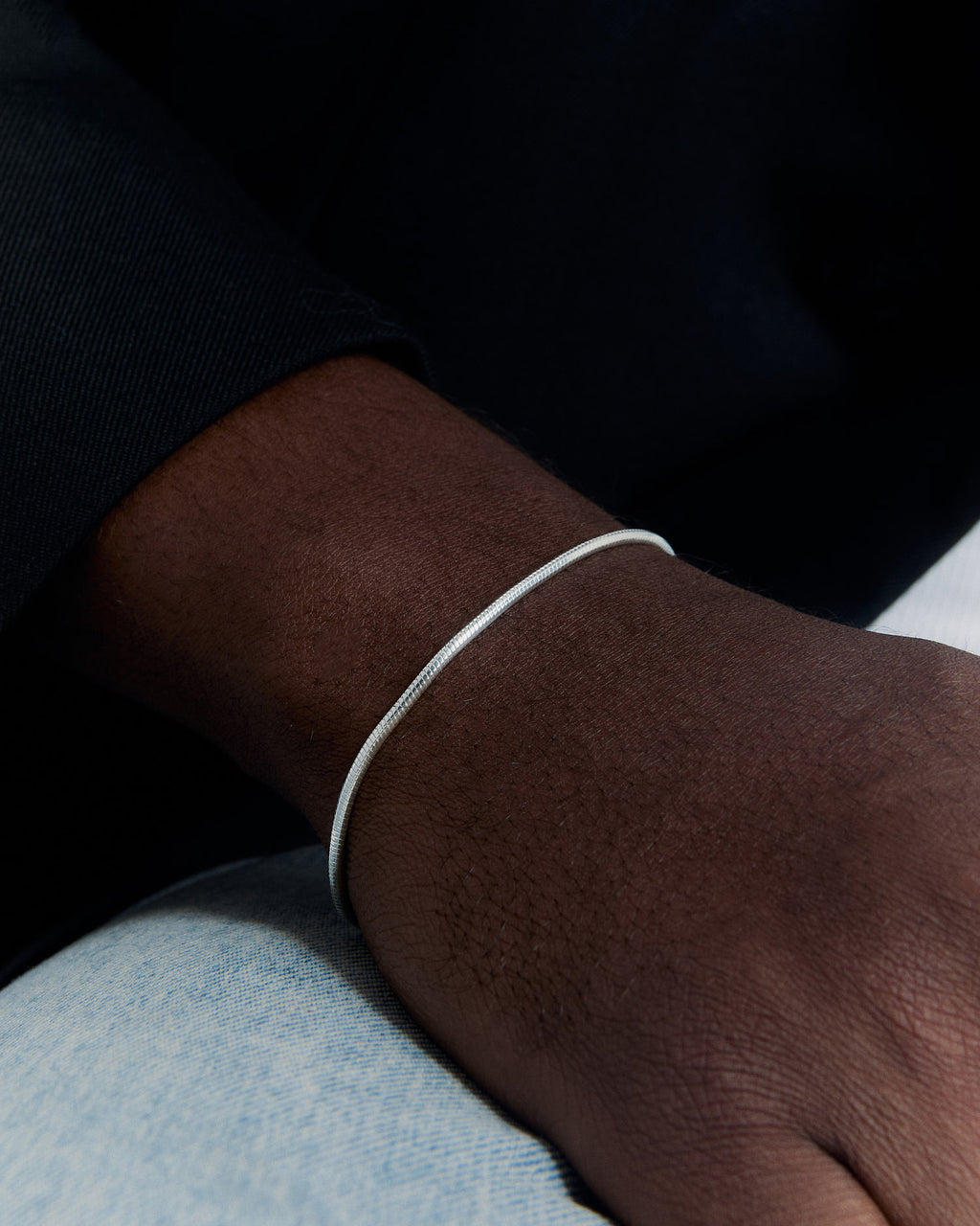 Italian Flat Chain Bracelet - 925k Sterling Silver