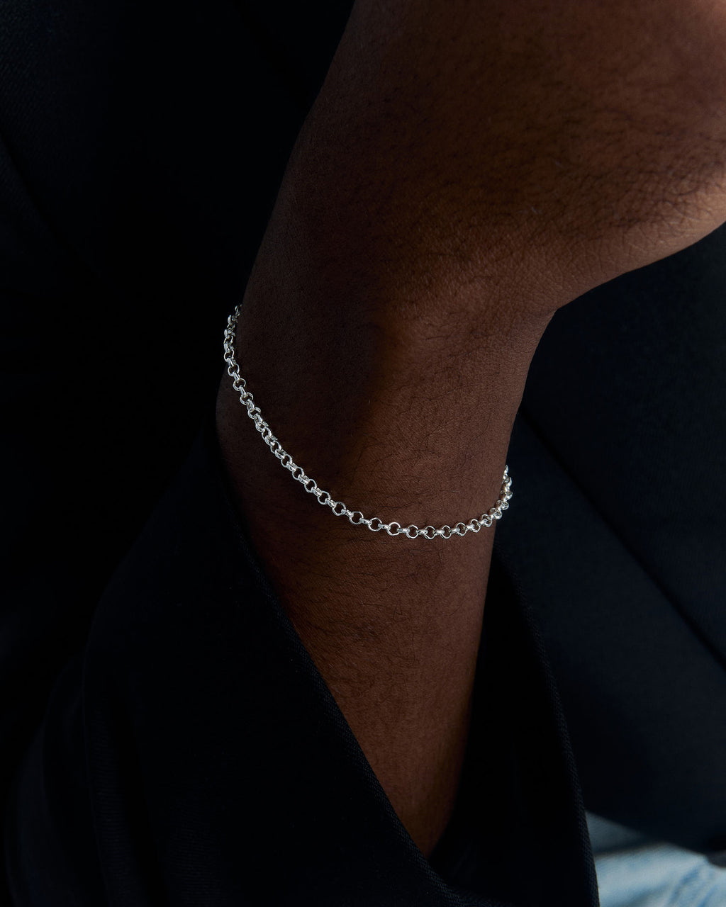 Silver Men's Chain Bracelet - 18k Gold Vermeil