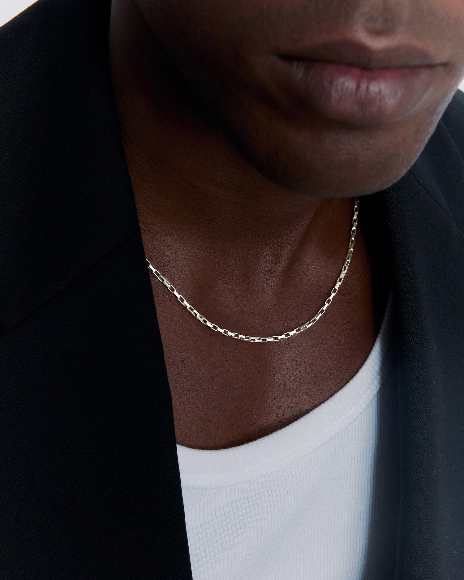 Silver Mini Paper Clip Necklace - 18k Gold Vermeil