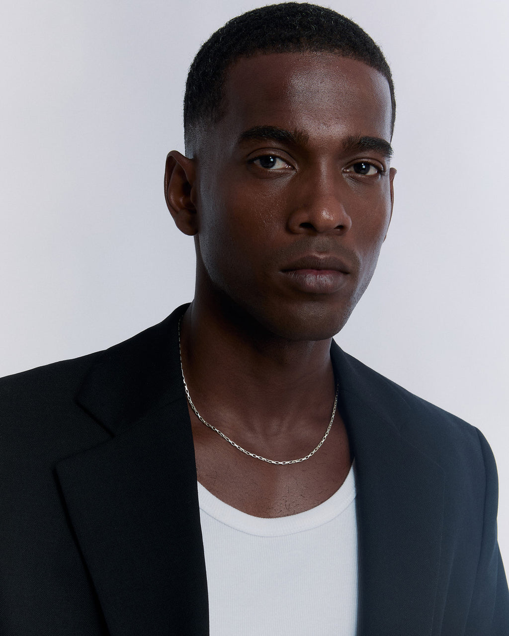 Silver Mini Paper Clip Necklace - 18k Gold Vermeil