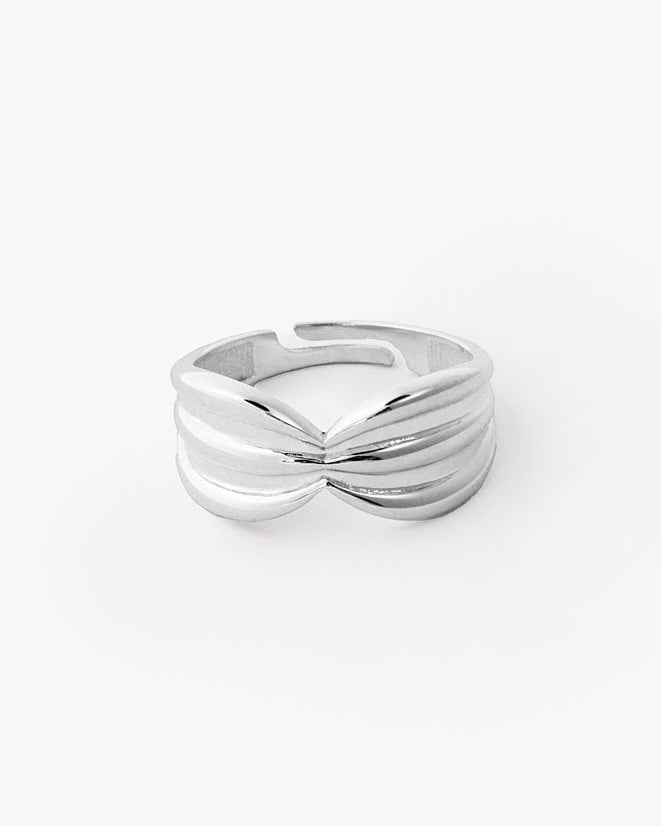 Bold Layered Band Ring, Modern Adjustable Design