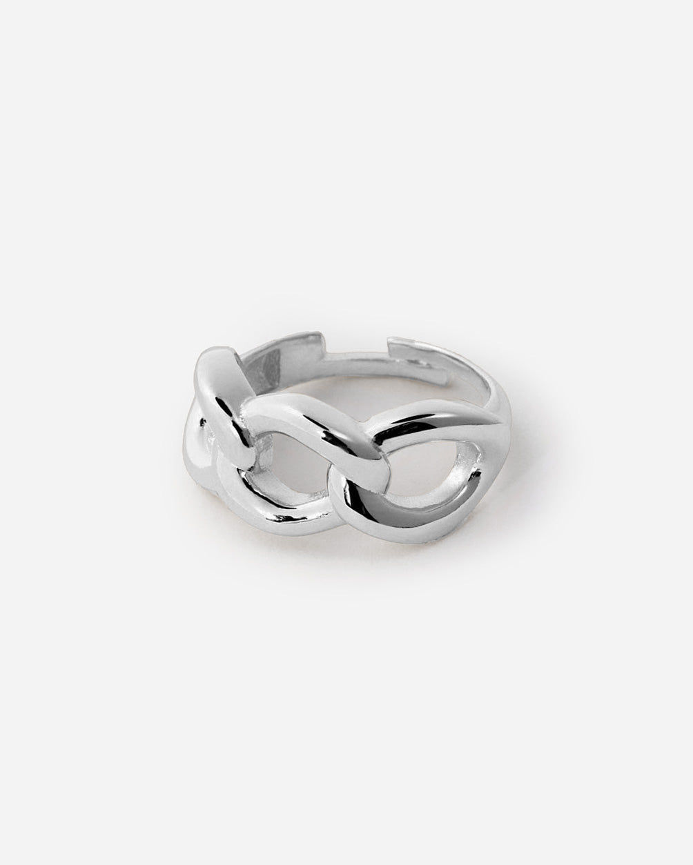 Bold Chain Link Adjustable Ring, Modern Statement Design - Modern Ring