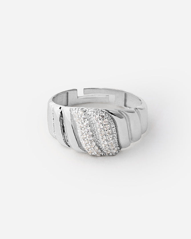 Textured Accent Ring, Bold Adjustable Design