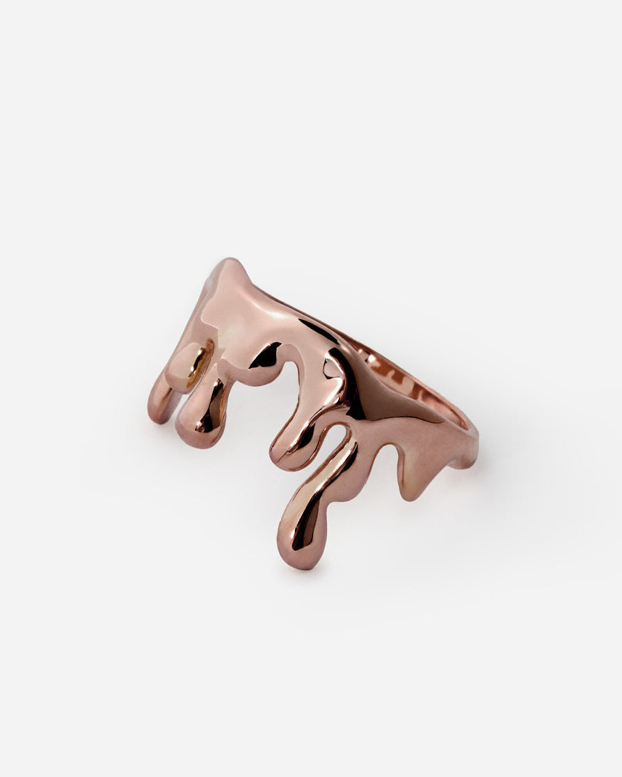 Abstract Gold Statement Ring - Rose Gold Vermeil