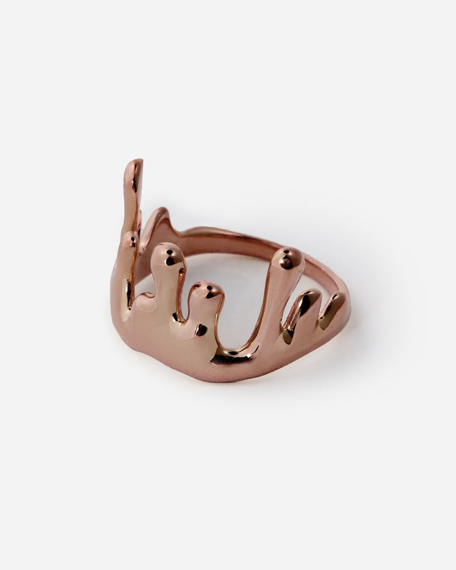 Abstract Gold Statement Ring - Rose Gold Vermeil
