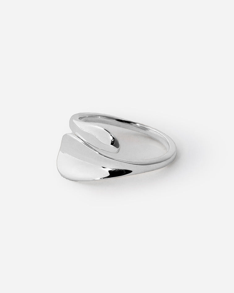 Organic Wrap Ring - Minimalist Modern Design - 925k Sterling Silver