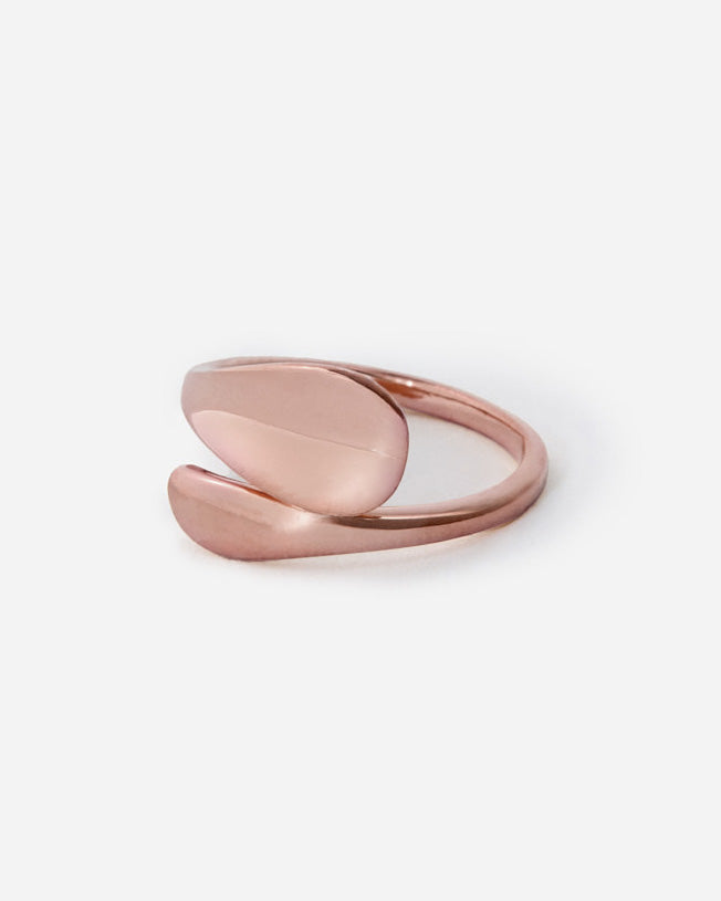 Organic Wrap Ring - Minimalist Modern Design - Rose Gold Vermeil