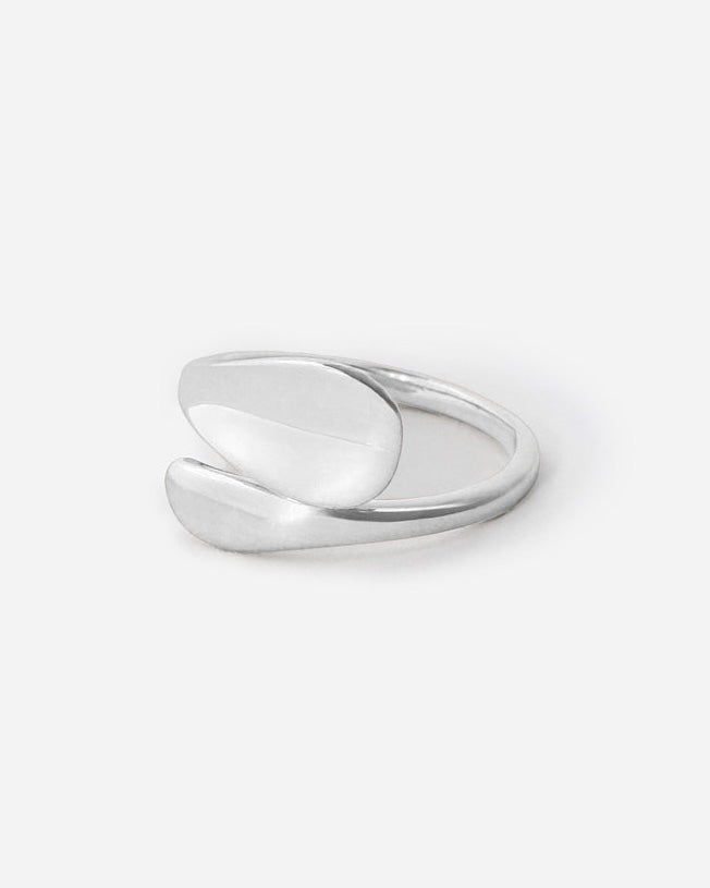 Organic Wrap Ring - Minimalist Modern Design - 925k Sterling Silver