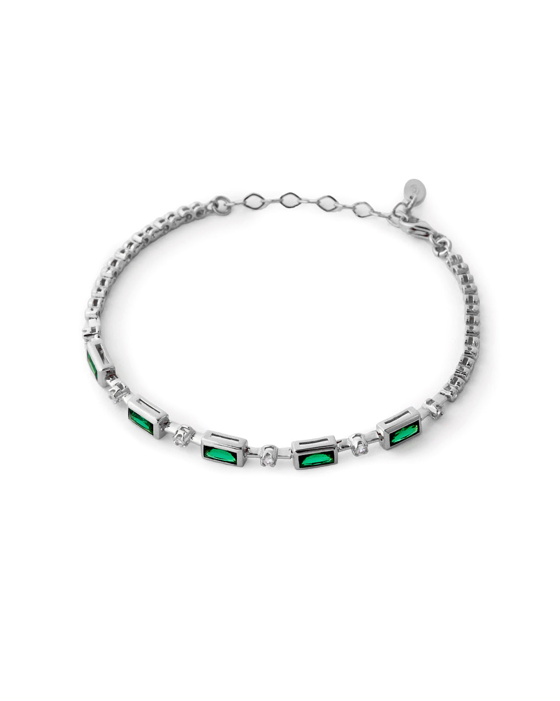 Emerald Accents Tennis Bracelet - Tennis Jewelry
