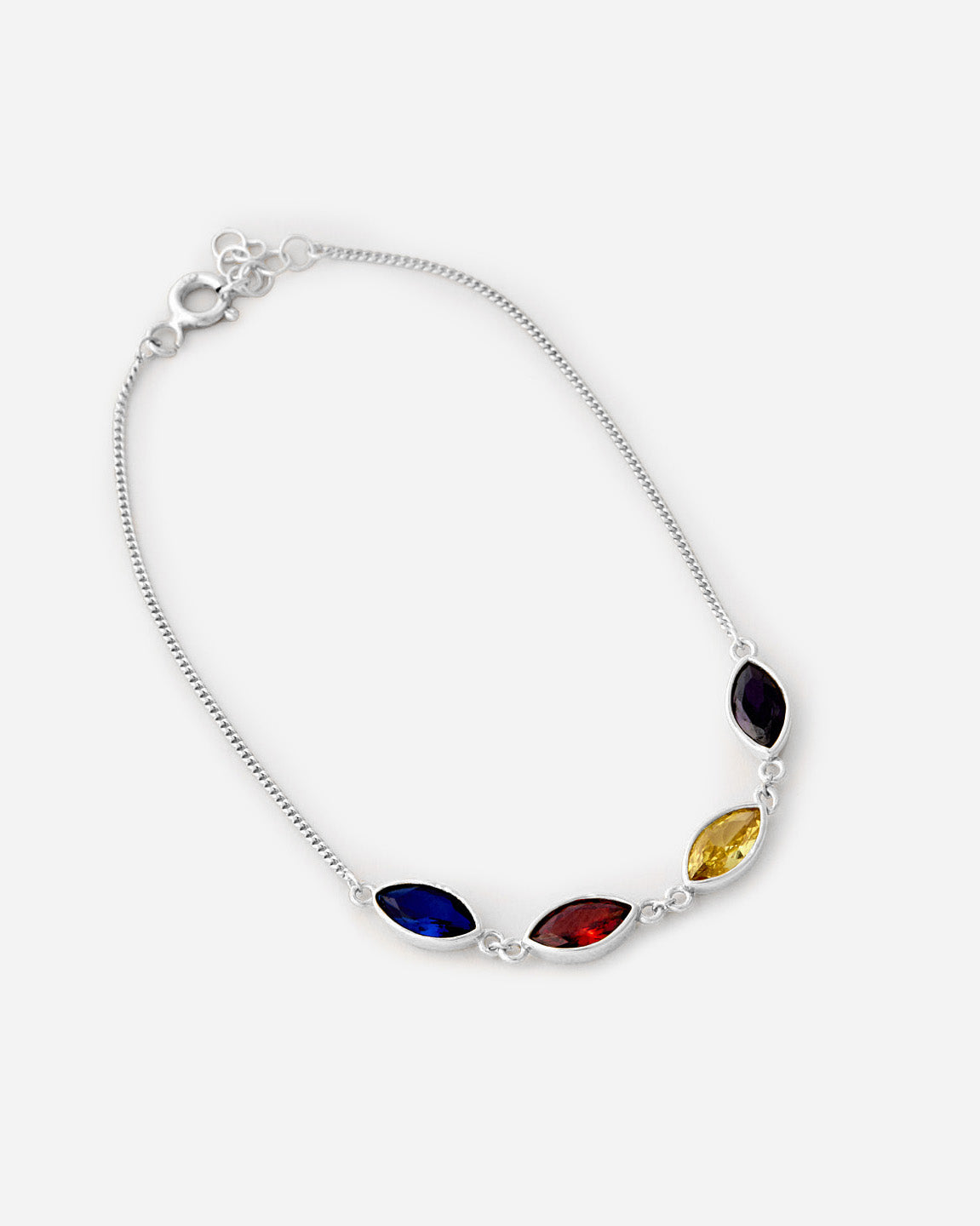 Family Birthstone Bracelet - 925k Sterling Silver