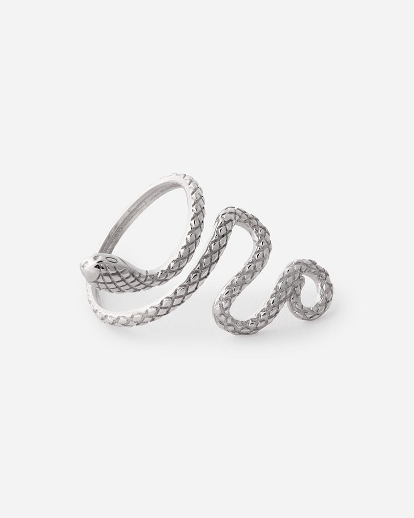 Adjustable Snake Design Ring for Men - 925k Sterling Silver
