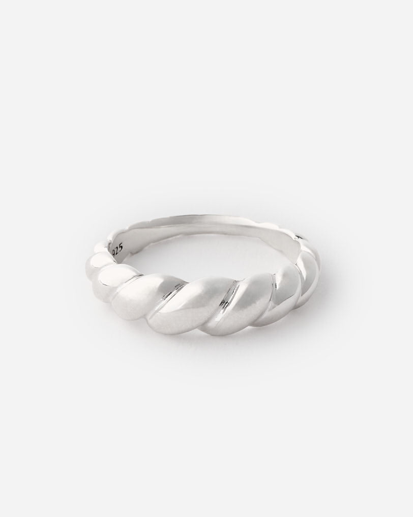 Thick Twisted Men's Ring - 925k Sterling Silver