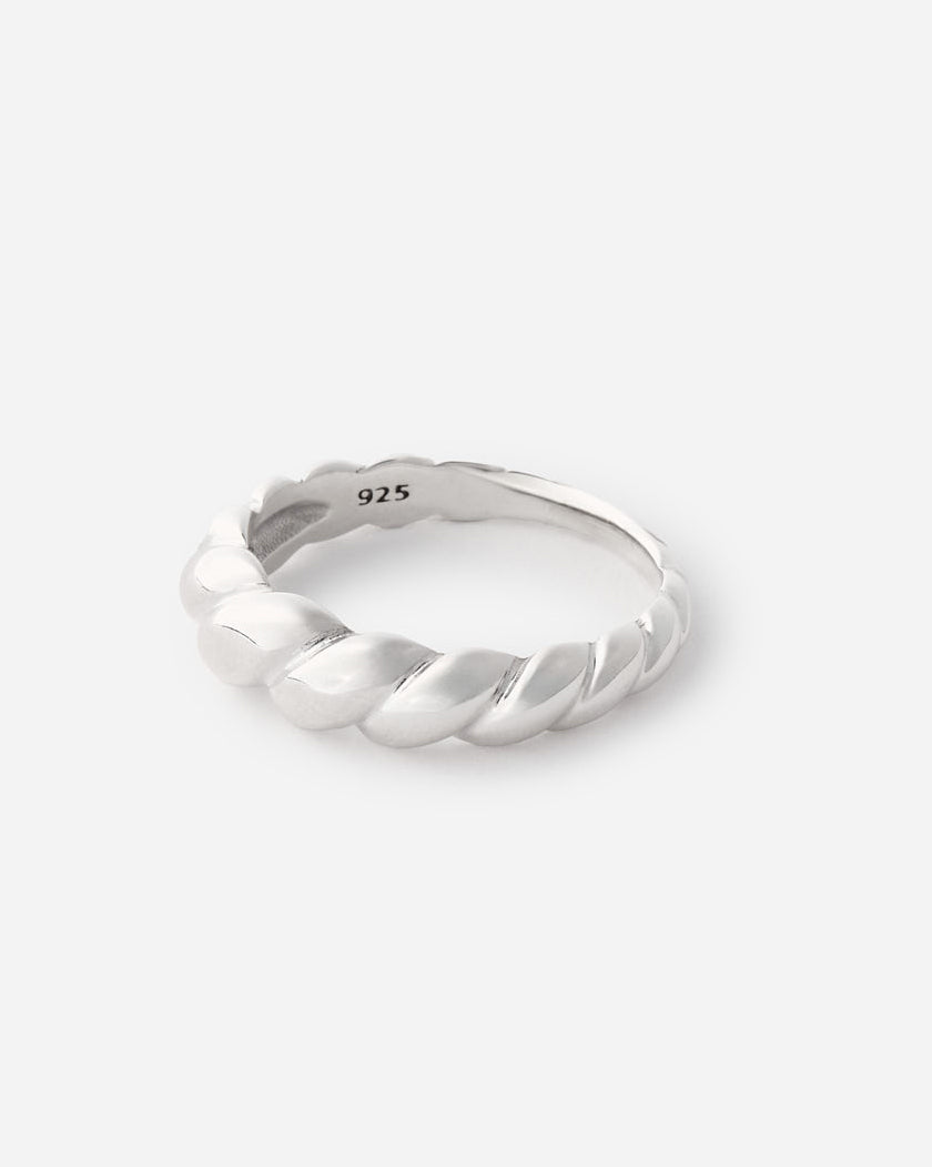 Thick Twisted Men's Ring - 925k Sterling Silver