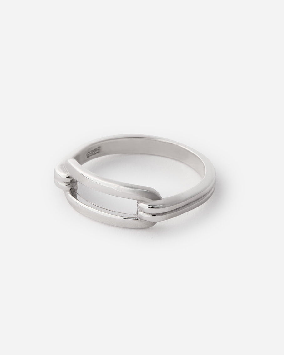 Silver Paper Clip Ring - 925 Sterling Silver