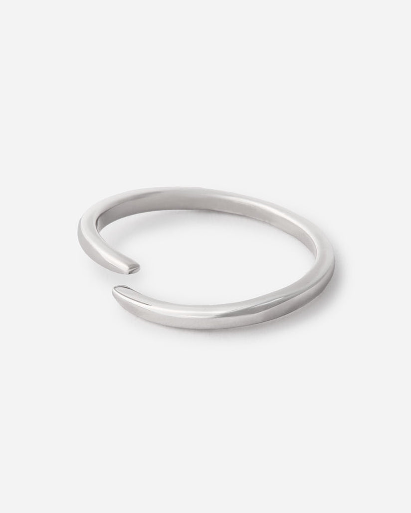 Forged Minimalist Open Ring - 925k Sterling Silver