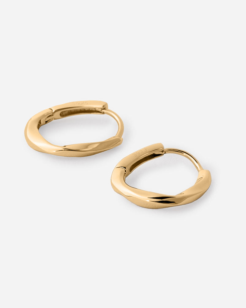 Hoop Earrings for Men - 18k Gold Vermeil