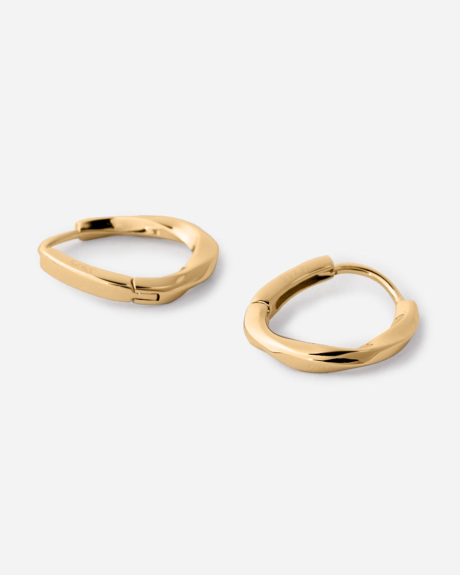 Hoop Earrings for Men - 18k Gold Vermeil