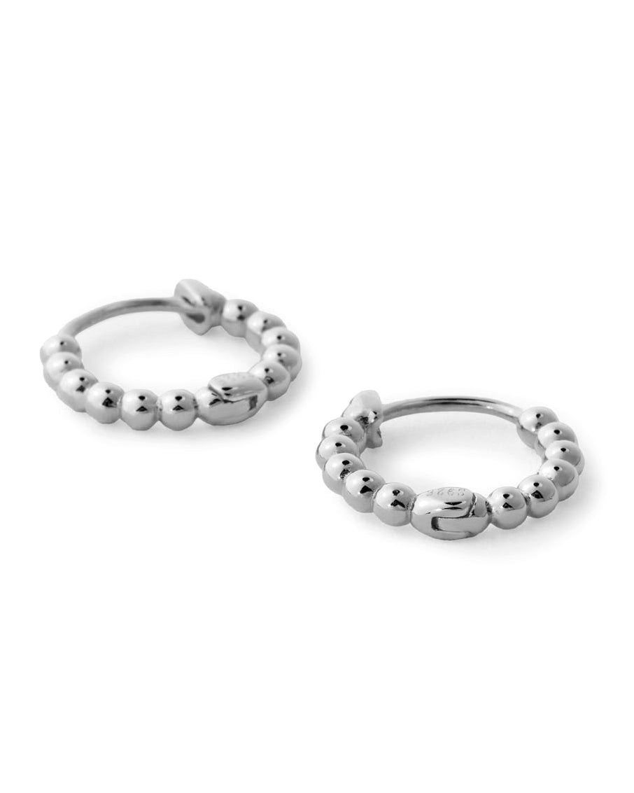 Twisted Detail Hoop Earrings - 925k Sterling Silver