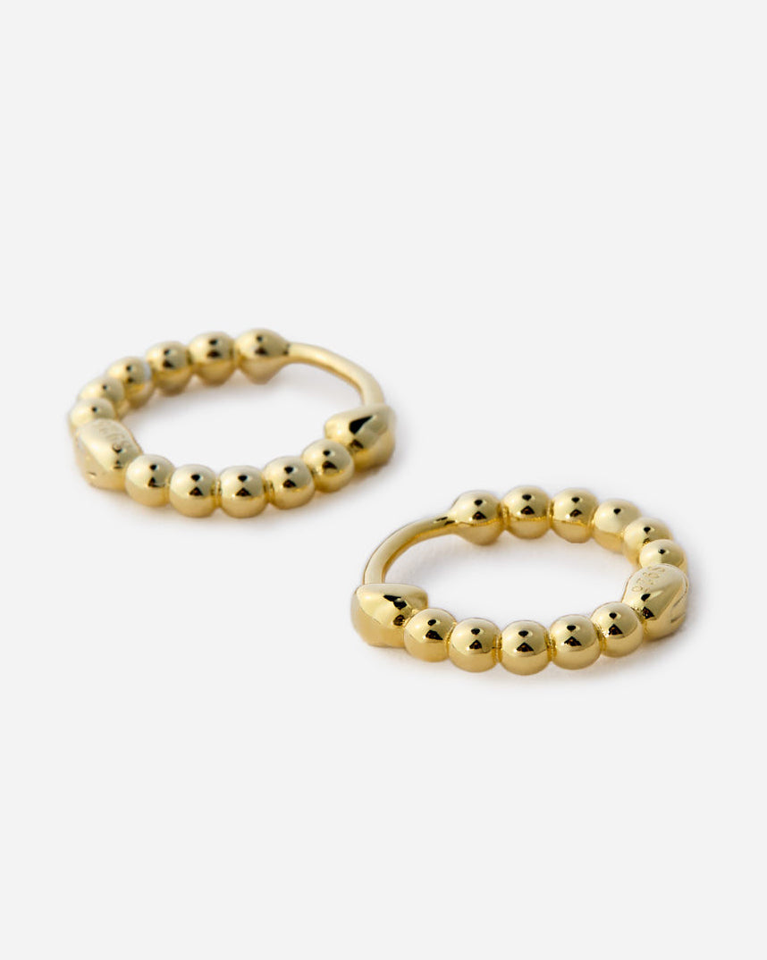 Twisted Detail Hoop Earrings - 18k Gold Vermeil