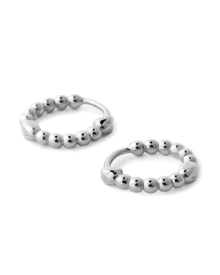 Twisted Detail Hoop Earrings - 925k Sterling Silver