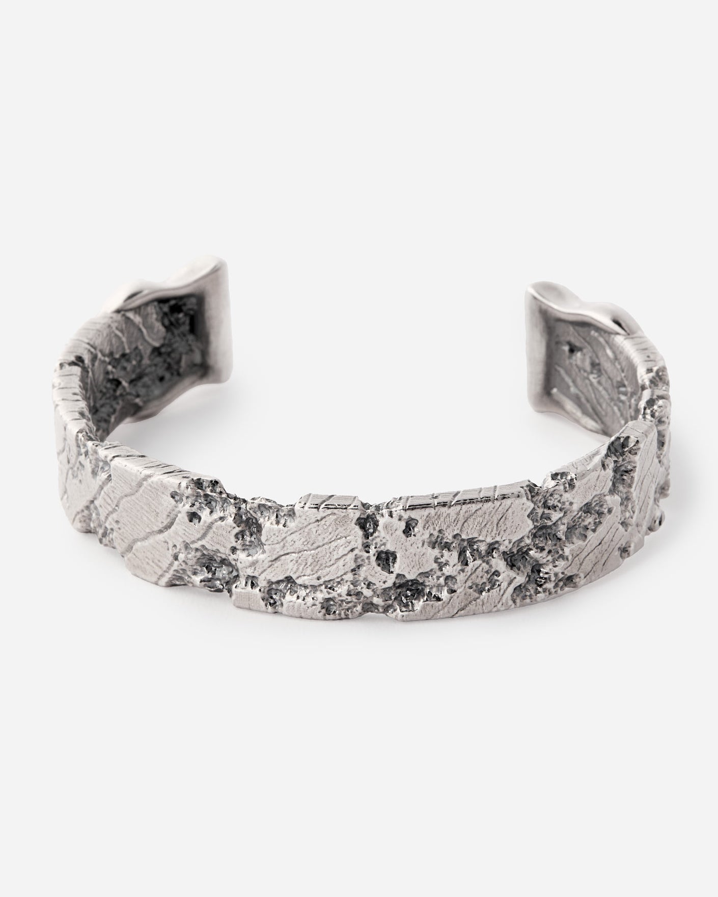 Natural Look Men's Cuff Bracelet - 925k Sterling Silver