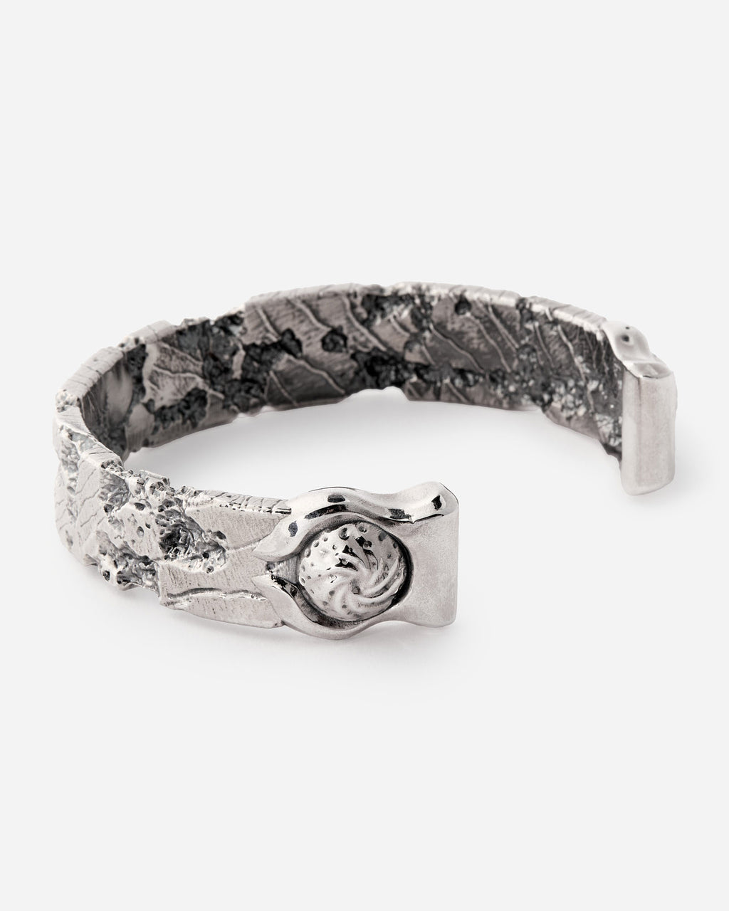 Natural Look Men's Cuff Bracelet - 925k Sterling Silver