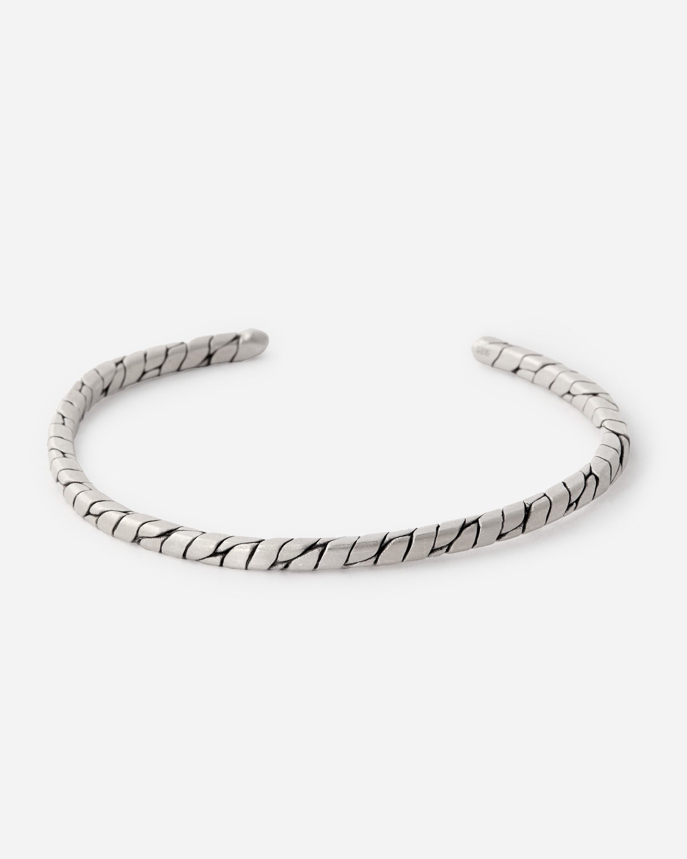 Spiral Design Silver Cuff Bracelet - 925k Sterling Silver