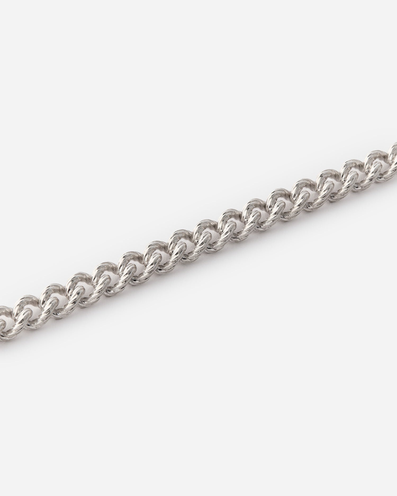 Thick Curb Chain Bracelet - 925k Sterling Silver
