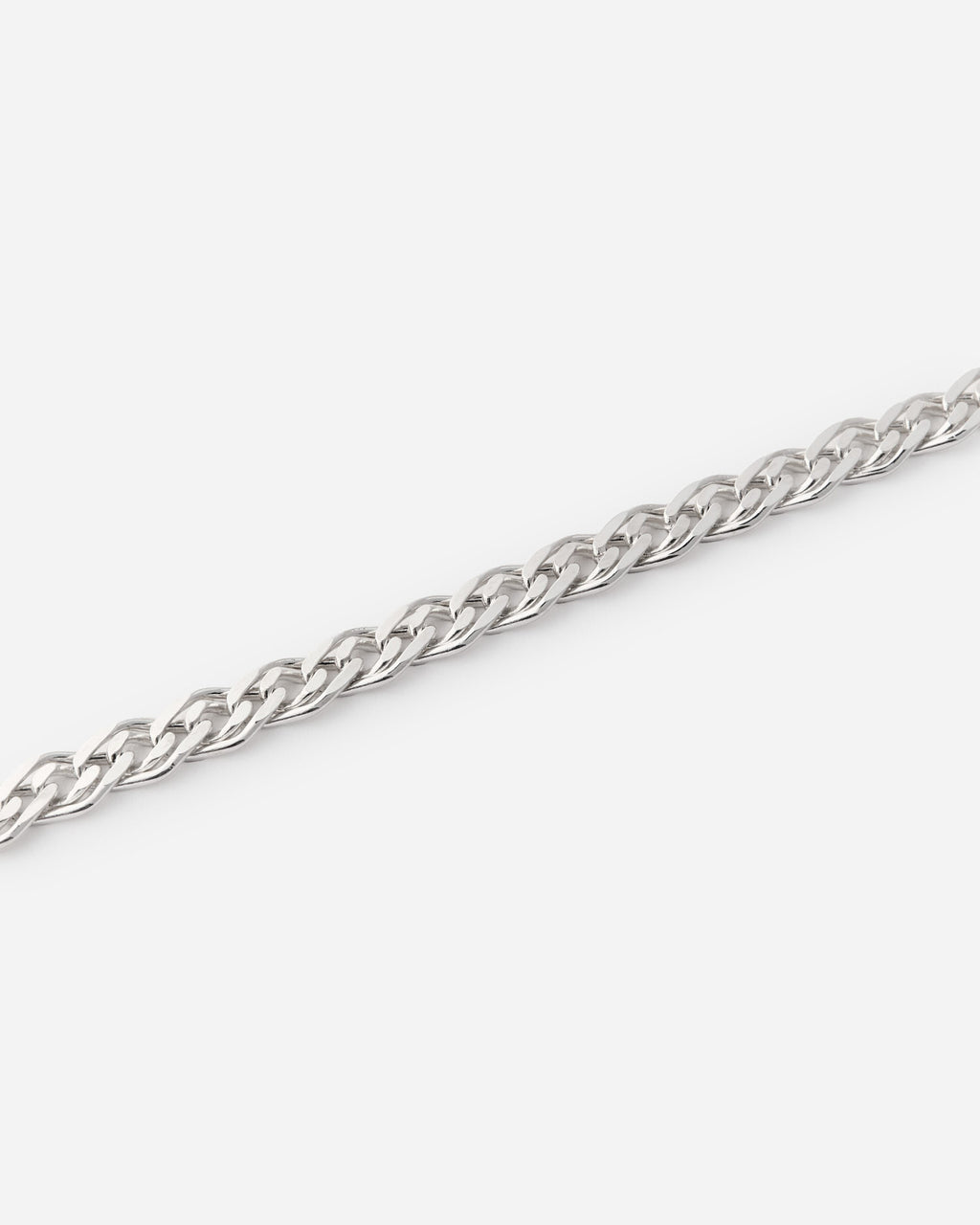 Intertwined Thin and Thick Curb Chain Bracelet - 925k Sterling Silver